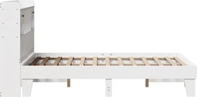 vidaXL Σκελετός Κρεβ. Χωρίς Στρώμα Λευκό 135x190 εκ Μασίφ Πεύκο