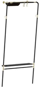 Κρεμάστρα Δαπέδου Lean On Me 5251 78x32x182cm Brass-Black Umage Steel,Artificial Leather