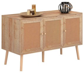 Μπουφές Colm HM9220.11 Συνθετικό Rattan Στις Πόρτες 120x39x70cm Natural-Beige Μελαμίνη