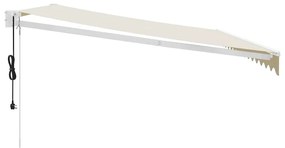 vidaXL Τέντα Πτυσσόμενη Αυτόματη Κρεμ 4 x 3 μ.