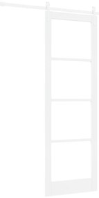 vidaXL Συρόμενη Πόρτα με Σετ Υλικών Λευκή 78x232 cm Συμπαγές Ξύλο Άλσους