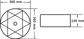 vidaXL Νιπτήρας Μαύρος 36 x 14 εκ. Κεραμικός