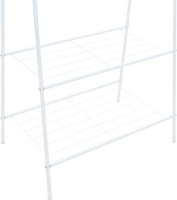 vidaXL Κρεμάστρα Ρούχων Δαπέδου Λευκή 59 x 35 x 150 εκ.