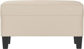 vidaXL Πάγκος Κρεμ 70 x 35 x 41 εκ. από Ύφασμα Μικροϊνών