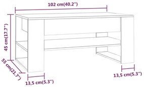 ΤΡΑΠΕΖΑΚΙ ΣΑΛΟΝΙΟΥ ΜΑΥΡΟ 102X55X45 ΕΚ. ΑΠΟ ΕΠΕΞΕΡΓΑΣΜΕΝΟ ΞΥΛΟ 810900