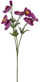 Τεχνητό Λουλούδι Παπαρούνα 00-10031-4 65cm Violet Marhome Συνθετικό Υλικό