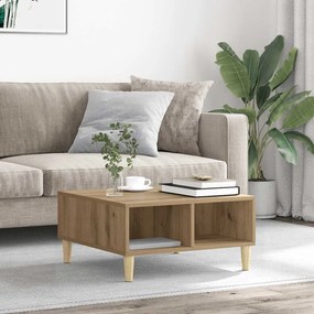 vidaXL Τραπεζάκι Σαλονιού Τεχνίτης Δρυς 60x60x30εκ. Επεξεργασμένο Ξύλο