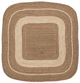 Χαλί Jute-Βαμβακερό Boho Τετράγωνο 100x100εκ. Καφέ-Natural iliadis 90150