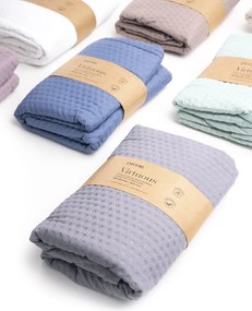 Microsilk Καπιτονέ Μονόχρωμες Oxford Ζεύγος Μαξιλαροθήκες Virtuous σε 8 Αποχρώσεις 50x70+5cm - Άκουα