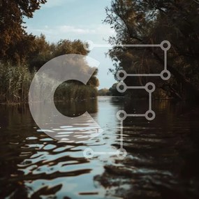 Intra Συλλεκτικό Ξύλινο Παζλ Plywood 4mm - Ήρεμο ποτάμι με βάρκες και δέντρα Σε Ξύλινο Κουτί - Διαστάσεις: 10x10 cm – 25 κομμάτια