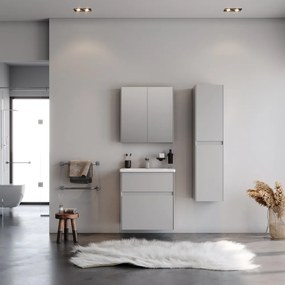 Martin Malaga 65 Grey  MDF - Πάγκος με Νιπτήρα &amp; Καθρέπτη