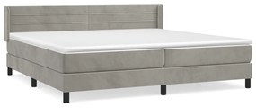 ΚΡΕΒΑΤΙ BOXSPRING ΜΕ ΣΤΡΩΜΑ ΑΝΟΙΧΤΟ ΓΚΡΙ 200X200 ΕΚ. ΒΕΛΟΥΔΙΝΟ 3131039