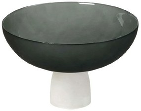 Διακοσμητικό Μπώλ Με Πόδι Caprice DAC1721 28x28x17,5cm Dark Green Espiel Glass