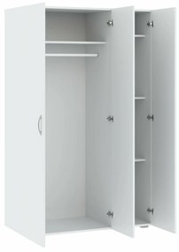 Ντουλάπα Bristol 184, Άσπρο, 179x110x52cm, 74 kg, Πόρτες ντουλάπας: Με μεντεσέδες | Epipla1.gr