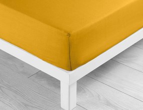 Σεντόνι Μονό με λάστιχο Lina Douceur d'intérieur από βαμβάκι 57TC, με διαστάσεις 90x190cm - Curry