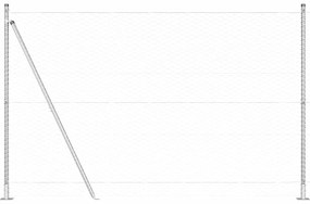 vidaXL Στύλος Περιφράξεων Ασημί 25 x 1,5 μ (36 mm πλέγμα) Ατσάλι