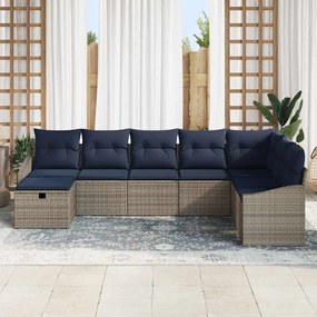 vidaXL Σετ Καναπέ με μαξιλάρι 6 pcs συνθετικό ρατάν