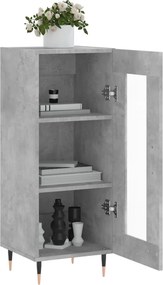 vidaXL Ντουλάπι Γκρι Σκυροδέματος 34,5x34x90 εκ. Επεξεργασμένο Ξύλο
