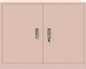 vidaXL Ντουλάπι αποθήκευσης Ροζ 90 x 40 x 70 cm Ατσάλι