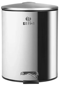 Κάδος Απορριμμάτων Μπάνιου (Φ20x28) Estia 5lt Inox Matt 02-0059