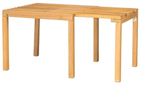 Τραπεζάκι Βοηθητικό Κήπου COZY Φυσικό Ξύλο 50+30x50x40cm