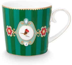 ΚΟΥΠΑ 150ml PIP STUDIO - LOVE BIRDS MEDALLION STRIPES EMERALD-GREEN