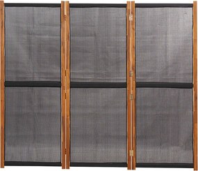 vidaXL Διαχωριστικό Δωματίου με 3 Πάνελ Μαύρο 210 x 180 εκ.
