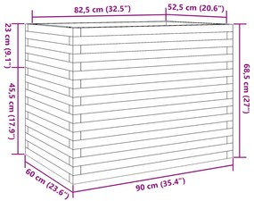 ΖΑΡΝΤΙΝΙΕΡΑ ΚΑΦΕ ΚΕΡΙΟΥ 90X60X68,5 ΕΚ. ΑΠΟ ΜΑΣΙΦ ΞΥΛΟ ΠΕΥΚΟΥ 3282501