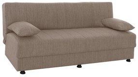 Hm3239.04 ANDRI three-seater sofa-bed, beige fabric, short legs, without arms