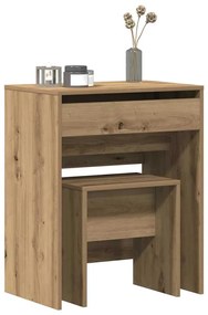 vidaXL Τραπέζι ντυσίματος με συρτάρι artisan δρυς 60 x 40 x 75 cm
