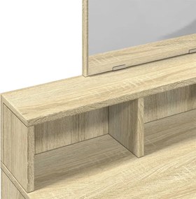 vidaXL Μπουντουάρ με Καθρέφτη Sonoma Δρυς 80x41x144,5 εκ.