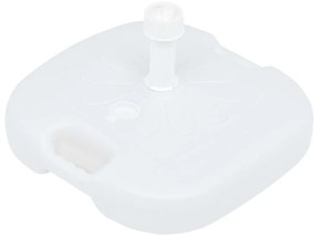 vidaXL Βάση Ομπρέλας Λευκή 16 Λίτρα Πλαστική για Άμμο / Νερό