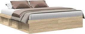 vidaXL Πλαίσιο Κρεβατιού Sonoma Δρυς 200x200 εκ.