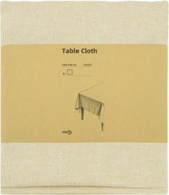 vidaXL Ύφασμα Τραπέζης 5 τμχ. Λευκό κρεμ 140 x 140 cm Ορθογώνιος