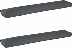 vidaXL Σετ Μαξιλαριών Πάγου 2 pcs Ανθρακί 200 x 40 x 8 εκ.