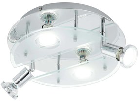Φωτιστικό Σποτ Led 93085 Cabo 1 Eglo Metal, Glass