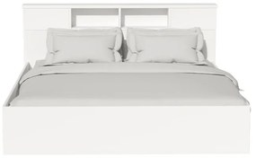 Κρεβάτι διπλό OLYMPUS pakoworld σε χρώμα antique λευκό 160x200εκ