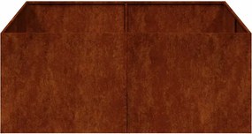 vidaXL Γλάστρα Κήπου Σκ rusty 100 x 100 x 40 cm