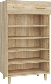 VidaXL Παπουτσοθήκη Sonoma Δρυς 60x35x105 εκ. από Επεξεργασμένο Ξύλο