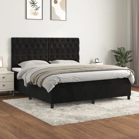 ΚΡΕΒΑΤΙ BOXSPRING ΜΕ ΣΤΡΩΜΑ ΜΑΥΡΟ 160X200 ΕΚ. ΒΕΛΟΥΔΙΝΟ 3143213