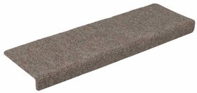 vidaXL Πατάκια Σκάλας 15 τεμ. Κρεμ 65x21x4 εκ. Βελονιασμένο Ύφασμα