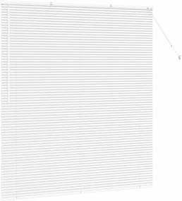 vidaXL Βενετσιάνικες Ρόδες Λευκό 175 x 160 εκ Αλουμίνιο