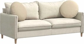 vidaXL Μαξιλάρια καθισμάτων 2 pcs ύφασμα Κρεμ Ø50 x 19 εκ
