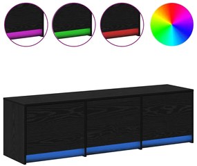 vidaXL Έπιπλο Τηλεόρασης με συρτάρι Μαύρη δρυς 140 x 34 x 40 εκ