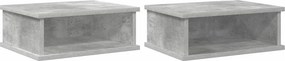 vidaXL Κομοδίνο 2 pcs Σκυρόδεμα Γκρι 40 x 31 x 15 εκ