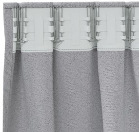 vidaXL Κουρτίνες 2 pcs Ανοιχτό γκρι 245 x 140 εκ. Πολυεστέρας