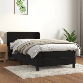 ΚΡΕΒΑΤΙ BOXSPRING ΜΕ ΣΤΡΩΜΑ ΜΑΥΡΟ 90X190 ΕΚ. ΒΕΛΟΥΔΙΝΟ 3127345