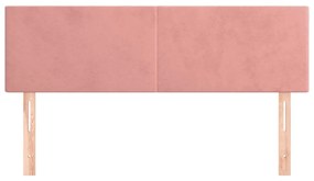 vidaXL Κεφαλάρια Κρεβατιού 2 τεμ. Ροζ 72x5x78/88 εκ. Βελούδινα