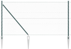 vidaXL Φράχτης Εξάγωνος Πράσινος 1.4x50 μ Χάλυβας