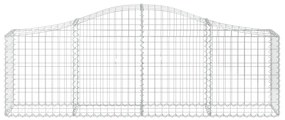 vidaXL Συρματοκιβώτια Τοξωτά 25 τεμ. 200x30x60/80 εκ. Γαλβαν. Ατσάλι